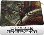 Sheoldred Stained Glass | DeckTutors Playmat | 14x24" / 35x60cm