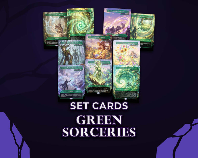 Green Sorceries | DeckTutors Set (50 Cards)