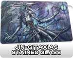 Jin-Gitaxias Stained Glass | DeckTutors Playmat | 14x24" / 35x60cm