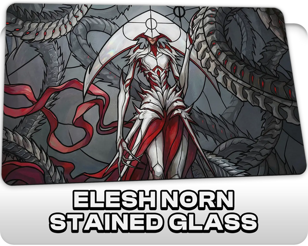 Elesh Norn Stained Glass | DeckTutors Playmat | 14x24" / 35x60cm