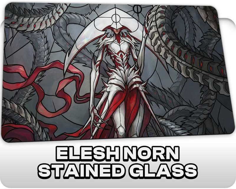 Elesh Norn Stained Glass | DeckTutors Playmat | 14x24" / 35x60cm