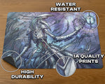 Jin-Gitaxias Stained Glass | DeckTutors Playmat | 14x24" / 35x60cm